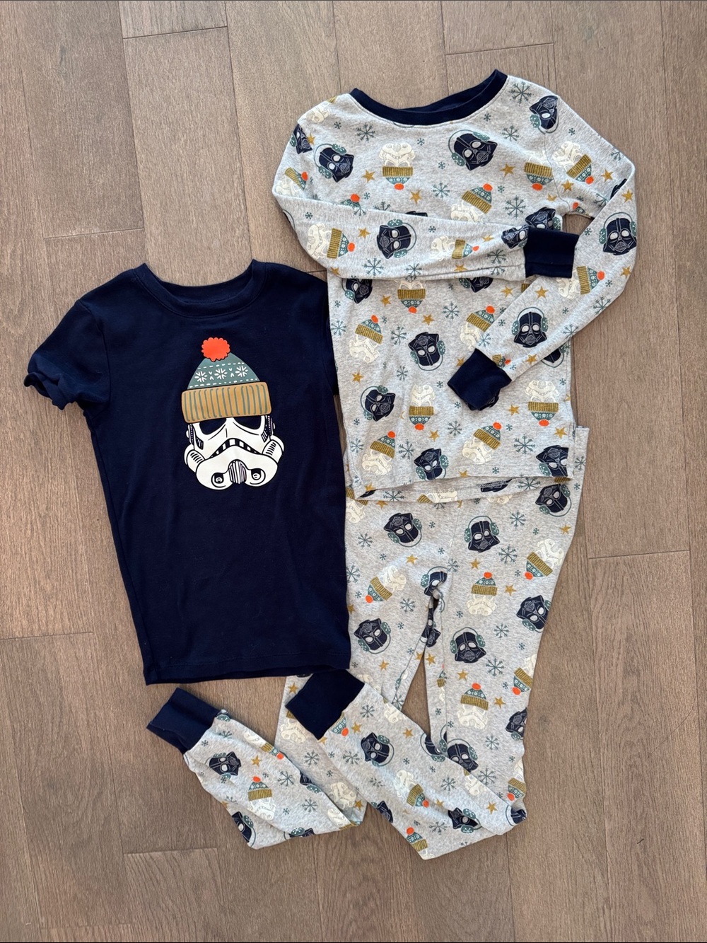 Star Wars Storm Trooper Winter 3 Piece Pajamas Boys 12 Footless Snug Fit Cotton